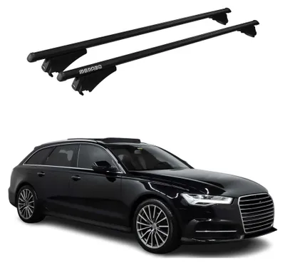 Produktbild von Menabo Dachträger für Audi A6 C7 Avant Allroad 2012-2018 75kg Alu Schwarz 2x
