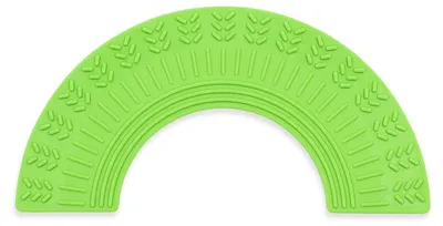 Immagine prodotto di ARK Therapeutic: Giocattolo antistress masticabile a forma di arcobaleno, verde lime, sensoriale, con doppia faccia e diverse texture, ideale per bambini e adulti che necessitano di stimolazione sensoriale attraverso la masticazione.