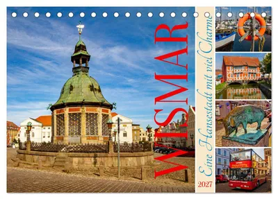 Produktbild von Wismar – Eine Hansestadt mit Charme (Tischkalender 2027 DIN A5 quer), CALVENDO Monatskalender
