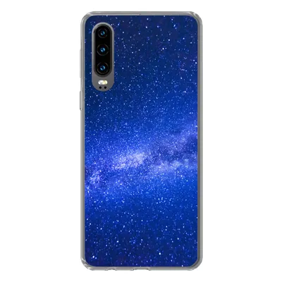Produktbild von MuchoWow® Handyhülle Schutzhülle Hülle für Huawei P30 Sternenhimmel - Universum - Blau - Jungen - Mädchen - Kinder Silikon Softcase Handy Hülle - Kartenbesitzer