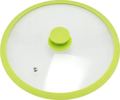 Obrázek produktu pro Skleněná poklice se silikonovým okrajem pro hrnce a pánve o průměru 28 cm, zelená