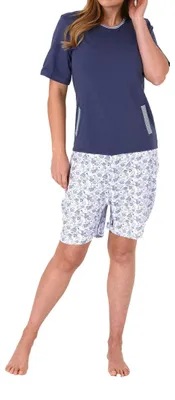 Produktbild von Damen Pflegeoverall kurzarm mit Reissverschluss am Rücken und am Bein ; blau , M