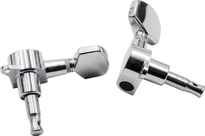 Produktbild von vhbw Stimmwirbel Mechaniken Pegs 3R3L für Gitarre, E-Gitarre, Westerngitarre - Gitarrenwirbel, Stimmmechanik, 10 mm Aufnahme Silber