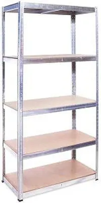 Immagine prodotto di Scaffale metallico zincato con 5 ripiani, dimensioni 90 x 40 x 180 cm