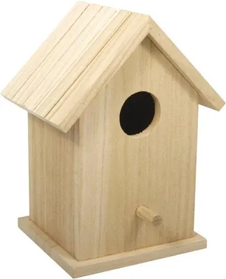 Produktbild von Kleine Holzvogelhaus Dekoration 12,5x10x17cm