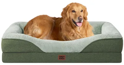 Immagine prodotto di Cuccia ortopedica per cani con 4 bordi, 106,5 x 76 cm, verde