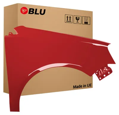 Obrázek produktu pro BLU Blatník náhrada pro VW Volkswagen Polo 9N3 IV 4 LIFT LA3X Pravý Červené SunsetRed | 2005-2009 | Přední | Lakovaný | Připravený k montáži, Obrázek vytvořený pomocí AI