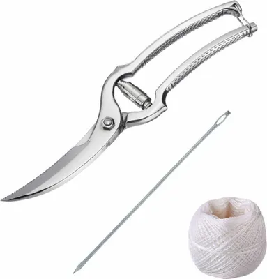 Immagine prodotto di Westmark Set Geflügelschere Classic + Bratenschnur + Dressiernadel,1 x 13712260 Geflügelschere Classic,1 x 15212270 Grill-/Bratenschnur weiß, 60 m,1 x 126822E1 Dressiernadel, 137122E6