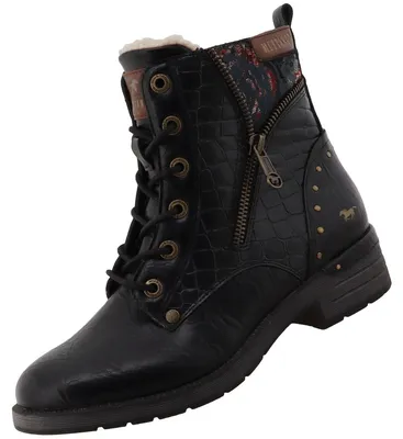 Image de Mustang Damen Stiefelette gefüttert Schwarz 15M0072013