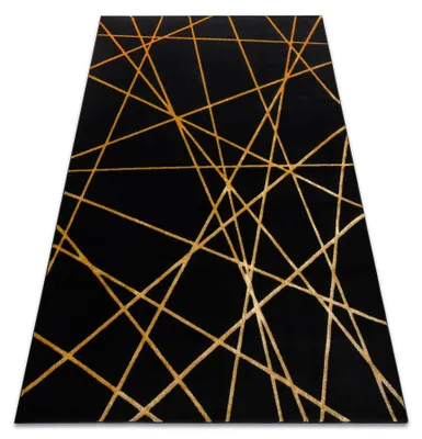 Imagen del producto de Alfombra GLOSS moderno 406C 86 elegante, glamour, art deco, geométrico / oro 80x150 cm
