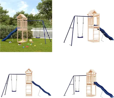 Produktbild von vidaXL Spielturm Massivholz Kiefer - Spielplatz - Spielplätze - Garten Spielplatz - Outdoor Spielplatz