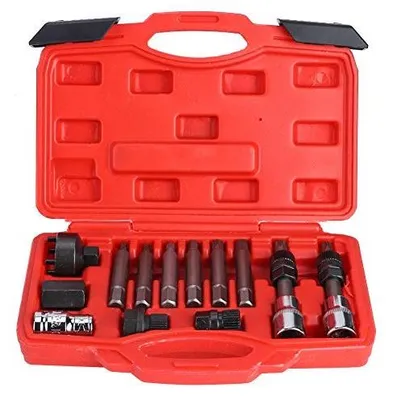 Image de Jeu de douilles de 13 pièces - Kit d'entretien pour alternateur - Durable et multifonctionnel - Livré avec une boîte de transport - Idéal pour l'entretien automobile...