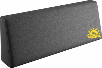 Produktbild von sunnypillow Palettenkissen mit abnehmbarem Bezug UV - beständig Rückenkissen 120x40x20/10cm Anthrazit