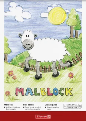 Produktbild von BRUNNEN Malblock A4 100 Blatt Zeichenpapier 1047407