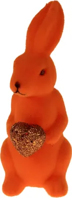 Produktbild von Werner Voß GmbH Hase mit Herz orange 5,5x6x13 cm