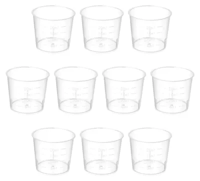 Messbecher 20 ml, PP-Kunststoff, transparent, 50 Stück