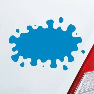 Produktbild von Auto Aufkleber Farbkleks Splash 14x10 cm Hellblau Sticker Heckscheibenaufkleber