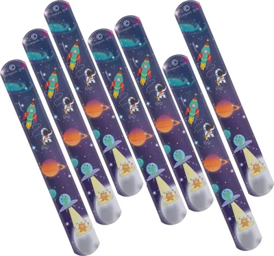 Produktbild von Weltraum Space-Party Schnapp-Armbänder Mitgebsel 12 Stück