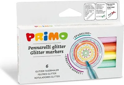 Immagine prodotto di 6 pennarelli glitterati punta Ø 2 mm