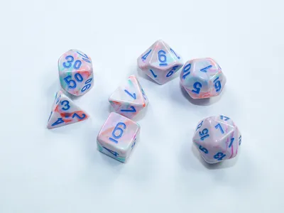 Produktbild von Chessex Festive® Mini-hedral™ Pop Art™/blue 7-Die set