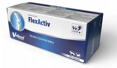 Zdjęcie produktu dla VetFood FlexActiv 120 kapsułek wsparcie stawów dla psów i kotów