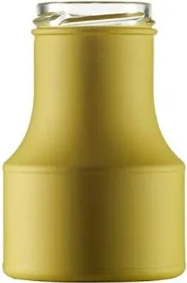 Produktbild von Dressingflasche aus grün-mattem Glas, 275ml, Weithalsflasche, Ø 76,9mm, H 114,4mm