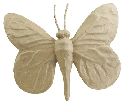Schmetterling aus Pappmaché, 22x25x4 cm, Bronze