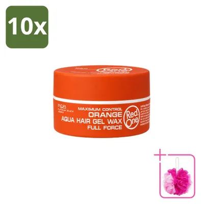 Productafbeelding van 10 x Red One Aqua Orange haarcrème - Sterke hold en glans - 150 ml - Voordeelverpakking - 10 stuks