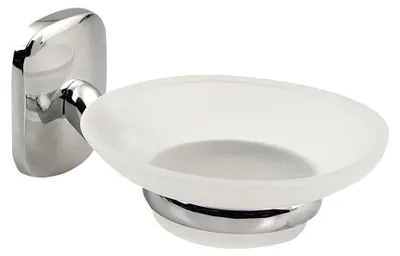 Produktbild von Aqualine RUMBA Seifenschale, Milchglas, Chrom