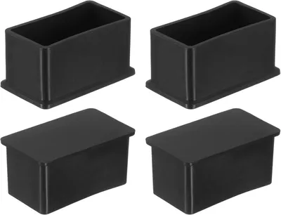 Imagen del producto de Tapas de goma rectangulares, 50x25 mm, paquete de 4 unidades, para patas de sillas y mesas