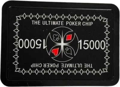 Produktbild von Ultimate Poker Plakette 16 g – Wert 15.000 – 10 Stück.