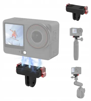 Immagine prodotto di Raccordo rapido magnetico con supporto magnetico per DJI Osmo Action 6 / Nano / per montaggio GoPro / PU1070B