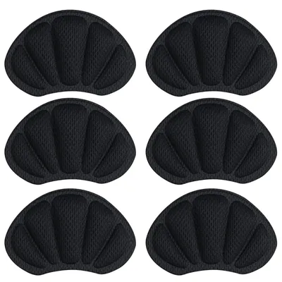 Productafbeelding van Hielbeschermers hielkussentjes - Zelfklevend - Polyesterschuim - Zwart - Set van 6 stuks