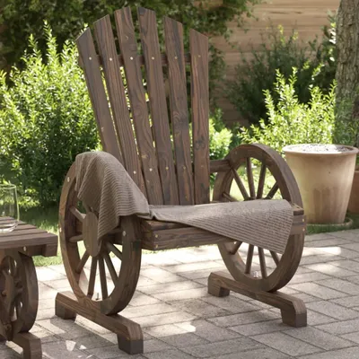 Produktbild von 4 Adirondack-Gartenstühle aus massivem Tannenholz für Terrasse und Garten
