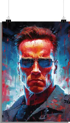 Produktbild von Filmposter - Arnold Schwarzenegger - Terminator Poster - 51x71cm - Perfekt zum Einrahmen