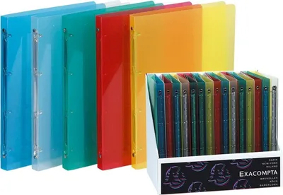 Image de Classeur à anneaux Crystal A4 en PP, 20 mm, 2 anneaux, couleurs assorties, lot de 20 pièces