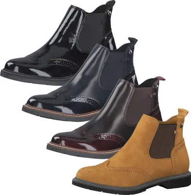 S Oliver Budapester Damen Stiefel Damen Stiefelette Brogue