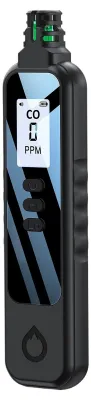 Produktbild von Gasdetektor – hochsensibler, tragbarer Gasleckdetektor mit LCD-Display und Hintergrundbeleuchtung für Camping im Freien, schwarz