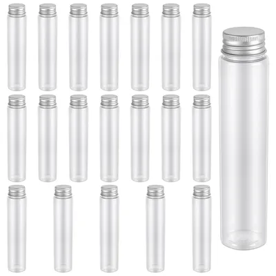 Obrázek produktu pro 20 kusů plastových zkumavek, objem 110 ml, se šroubovacím uzávěrem