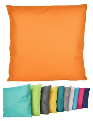 Produktbild von Outdoor Lounge Kissen 45x45cm Dekokissen Inkl. Füllung Wasserfest Sitzkissen Garten Stuhl Lotus Effekt , Farbe:Orange