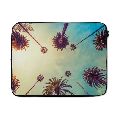 Produktbild von MuchoWow® Laptop Hülle 15 Zoll Palme - Himmel - Bäume - Sommer - Tropisch Laptoptasche - Laptoptasche - Sleeve - Rundum-Schutz