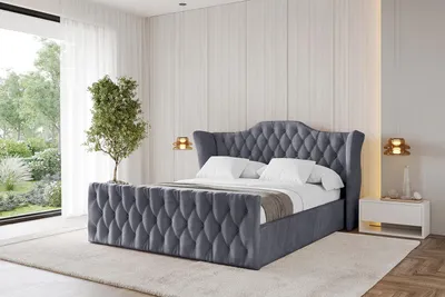 Produktbild von ALTDECOR Polsterbett mit Bettkasten - ZORAN-Z - 140x200 - Dunkelgrau - Bett mit Matratze H3/H4, Kopfteil und Fußteil, Boxbett, Doppelbett mit Stauraum