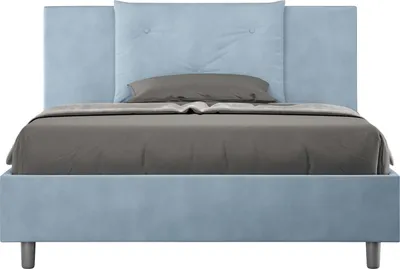 Produktbild von ITYHOME - Gepolstertes Bett mit Bettkasten 140x210 mit Mikrofaserbezug Himmelblau Appia