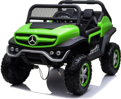 Produktbild von Mercedes UNIMOG Geländewagen 2-Sitzer Kinderauto Kinderelektroauto Kinderfahrzeug 4x45W 12V 14AH Elektroauto SUV BUGGY Grün