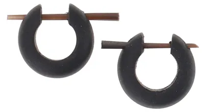 Produktbild von Creole aus Holz, Ethno Holzohrring - Uni, Braun, Ohrringe + Ohrstecker Modeschmuck