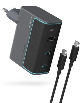 Image de Chargeur mural Cuktech CUKAD1003EUG GaN 100W 2 x USB-C 1 x USB-A avec câble USB-C - gris
