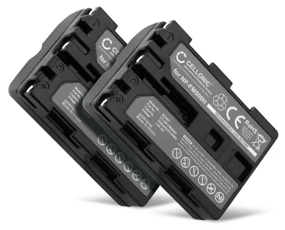 Immagine prodotto di CELLONIC 2x Batteria per Fotocamera Compatibile con Sony SLT-A77 (α77), SLT-A77 II (α77 II), DSLR-A300 (α300), NP-FM500H – (1600mAh, 7.4V)
