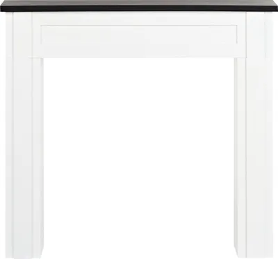 Obrázek produktu pro BELIANI Krbová římsa bílá MDF 110 x 22 x 100 cm krbové obložení klasický tradiční styl obývací pokoj