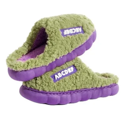 Produktbild von Pantoffeln Damen Herren Plüsch Memory Foam Hausschuhe Warm Antirutsch Grün 38/39