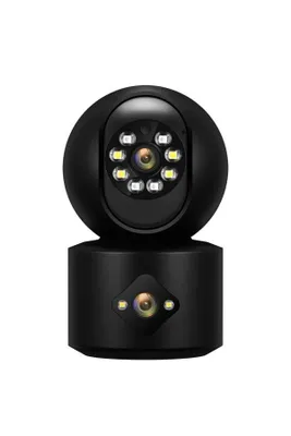 Image de Caméra à double objectif, RobiCam, Ultra HD, grand angle, vision nocturne couleur, modèle R11, noir